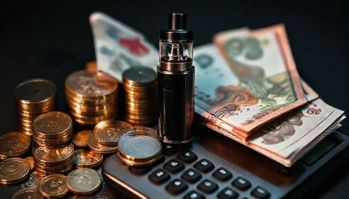 IGET Vapes vs Cigarettes Australia: The Ultimate Financial and Lifestyle Breakdown 2 iget vaoes vs cigarettes australia - australian currency coins and notes next to a pack of cigarettes and a modern vape device on a calculator