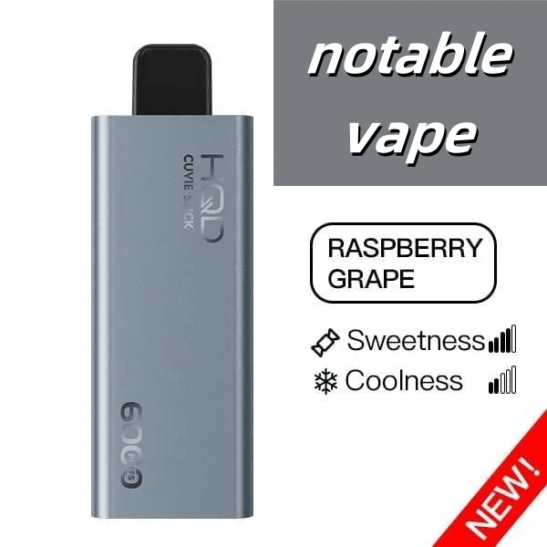 HQD Cuvie Slick Raspberry Grape on shelf next to competitors