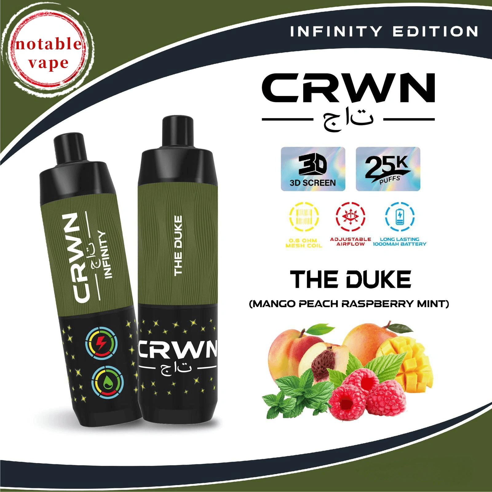 Waka Vapes Australia alternative Crwn Infinity The Duke 25000